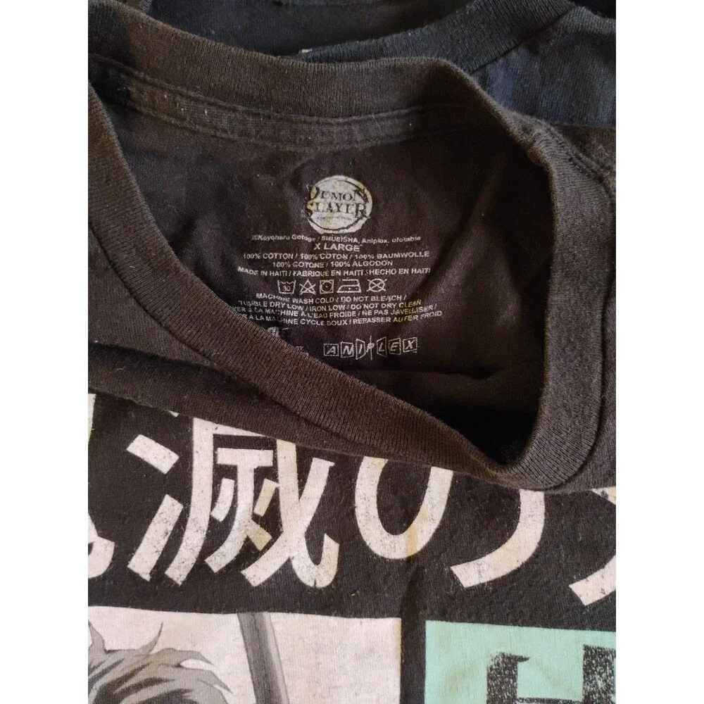 Demon Slayer Xl Anime T-Shirt With Double-Sided Print Logo, Used P3